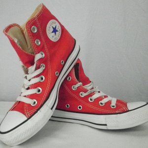 Converse All-Star High Top Unisex Red Sneakers Shoes Mens 4, Womens 6